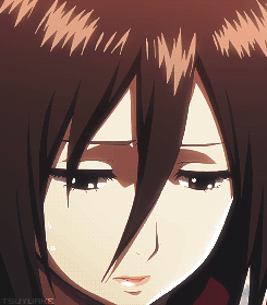 tsuyuake:  The rare smiles of the birthday girl.  Happy birthday, Mikasa.  