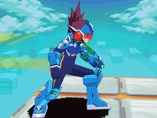 fuckyeahmegamanstarforce:Geo’s in-game model is actually quite nicely detailed…