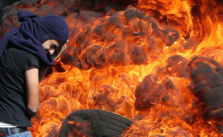 fnhfal:  Palestinian Protester in jerusalem, Israel  