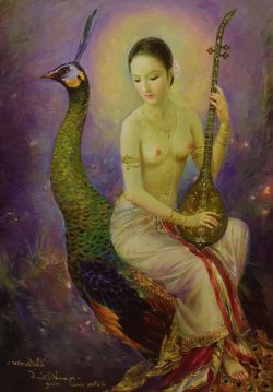 arjuna-vallabha:Sarasvati by Chakrabhand Posayakrit, Thailand