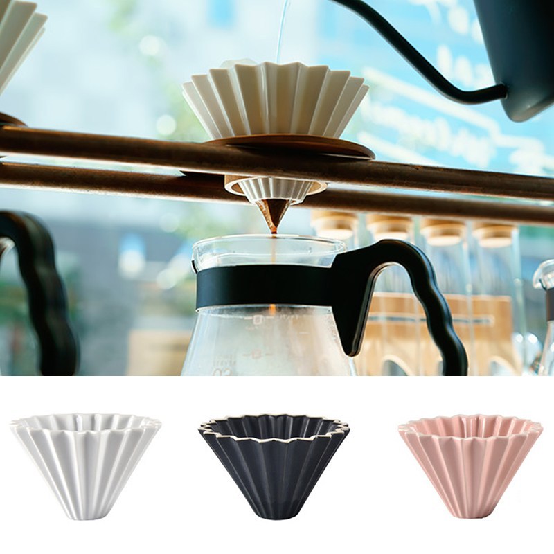 — 1PC Ceramics Origami Sytle V60 Filter Cup Coffee...