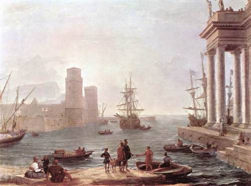 antoniettabrandeisova:Odysseus returns Chryseis to Her Father, c. 1604/1605. Claude Lorrain