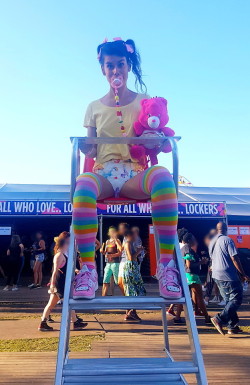 I found the highest of high chairs at Milkshake Festival!