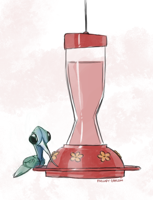 I drew this for someone who thinks hummingbirds are creepy XD