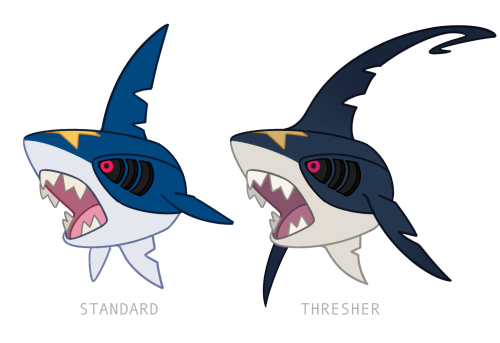 Sharpedo variants!I feel like Pokemon variations might be a bit passé by now but.. liste