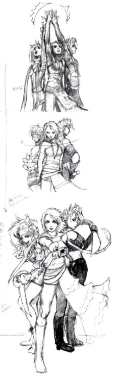 cactuarqueen: Final Fantasy X-2 concept art → YRP’s intro