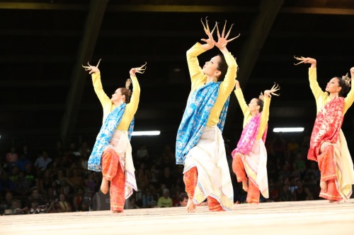 A Pangalay performance at the 2015 Merrie Monarch Ho’ike.Pangalay is the traditional “fingernail” da