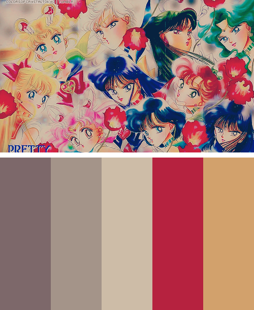 Sailor Moon Inspired Color Palettes » Palette #72 Version 1 BoldColors Left to Right#7C6769#A39388#C
