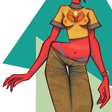 icarocruzart:  juemialma:  See through the gap  Tall gal 💜  who is this cutie?!