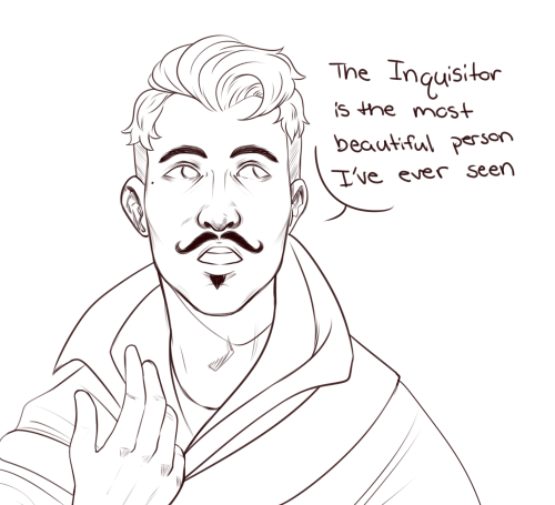 kittimau: confused-scream: I draw the quality Dragon Age Inquisition art I’m dying