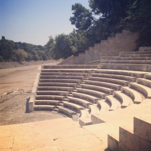 shatteryourleaves: Ancient theater and stadium of Rhodes Acropolis. (at Akropolis Rhodes)