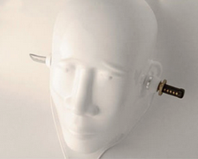 sixpenceee:  Samurai sword earphones from