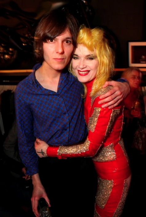 rhysjoejoshtomfaris:  Rhys Webb and Fashion Designer Pam Hogg February 20 2013 