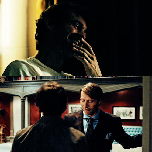 renlybaratheon:screencap meme: will&hannibal + smiles (only the adorable ones! requested by sami