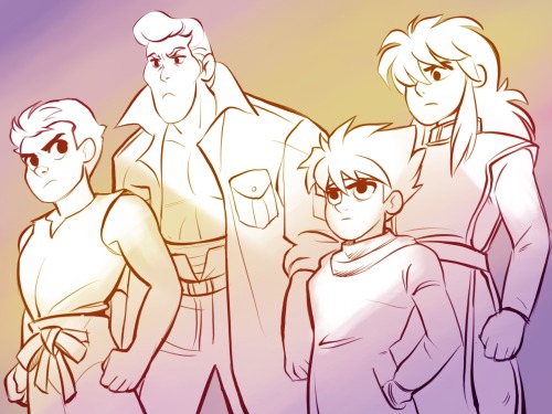 dizzyclown:Sketching a YuYu Hakusho group shot! :D This is based on a scene from the show during the