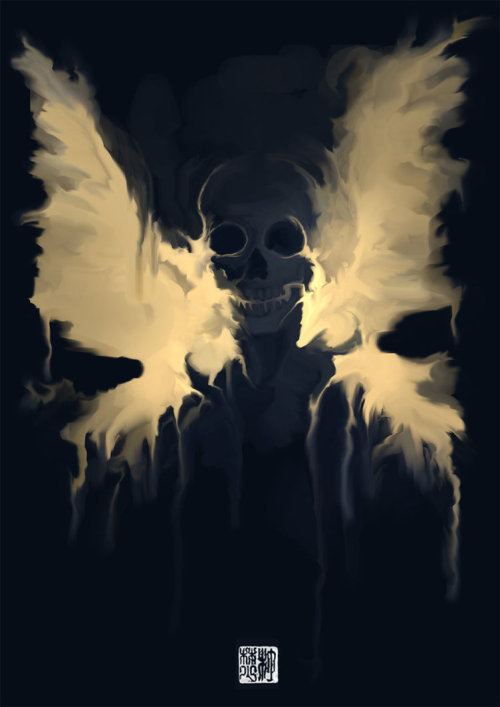 daryltohblogs:  dark butterfly. some old crap artwork during my whiny days. 