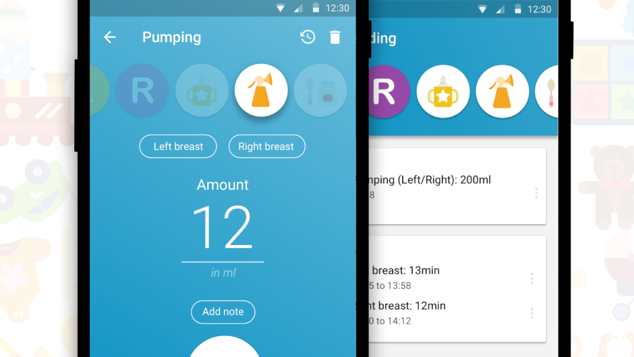 Introducing: Pumping
Dear parents from all over the world, thank you for all the feedback! We listen to all of it and we’d like to introduce - Pumpings. You can which breast (or both) and amount milk. From now on you can easily track pumping...