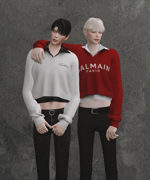 sudal-sims:[sudal] Crop Top & Shirt M ▶ All lod▶ Top - 25 Swatch▶ shirt - 10 Swatch ★You can