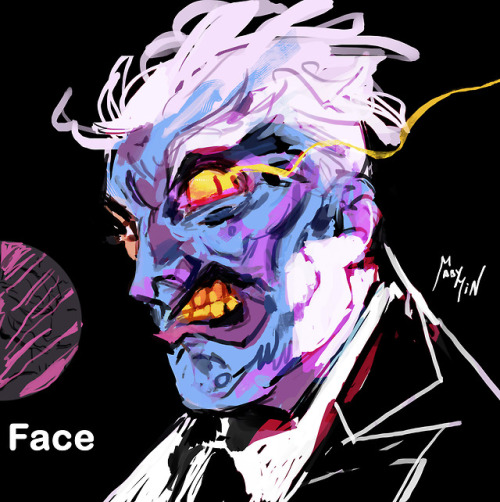 This is a fanart &lt;3Bruce Timm’s Two Face, Harvey is my favourite Batman villainI think I’m in lov