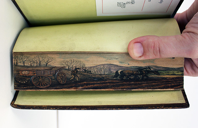 f-l-e-u-r-d-e-l-y-s:  “Secret Fore-Edge”  Paintings Revealed in Early 19th Century