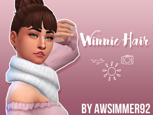 Winnie HairNew meshBase game compatibleNot hat compatibleDisabled for randomTag me if you recolor th