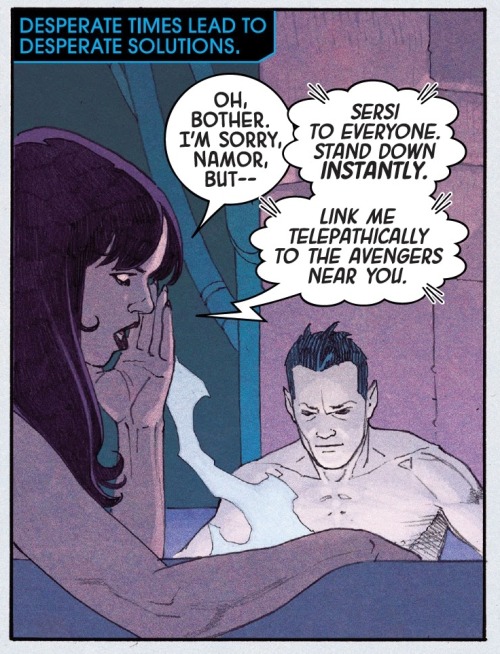 I told you she was up to something.And I told you I didn’t care.Namor the Sub-Mariner in Eternals (2