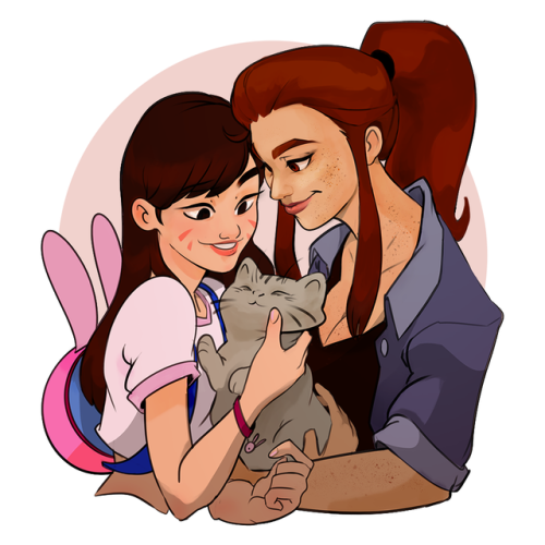elzeoredraws:Girlfriends getting a kitty.(aka when your cute Korean girlfriend loves pets and your f