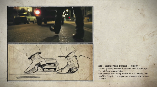 thefilmstage: A script-to-storyboard-to-film comparison for Coens’ No Country For Old Men. Wa