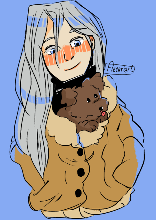 fleeuriart:Please consider: young Viktor and Makkachin as a puppy