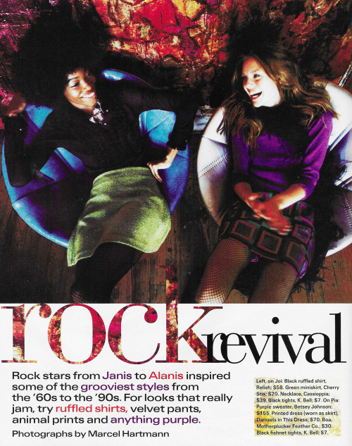 justseventeen:  November 1996. ‘Rock stars from Janis to Alanis inspired some of the grooviest styles from the 60s to the 90s.’