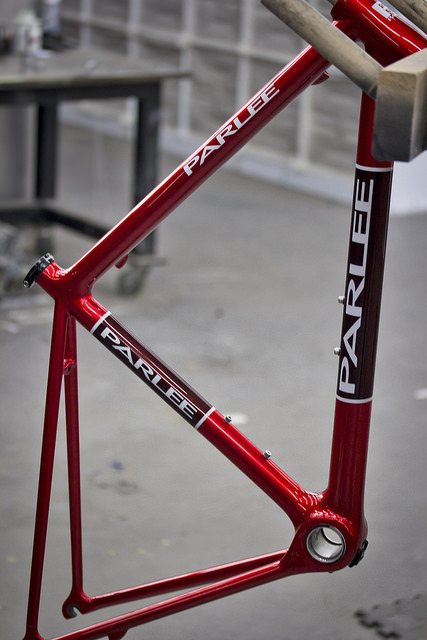 weoutdoor:  Kandy Red over Silver by parleecycles on Flickr. Paralee Cycles…. Awesone!
