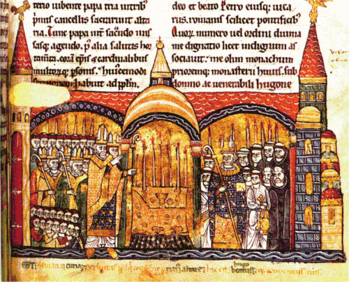worldhistoryfacts:Pope Urban II consecrates the new altar at the Cluny III Monastery in 1095. This m