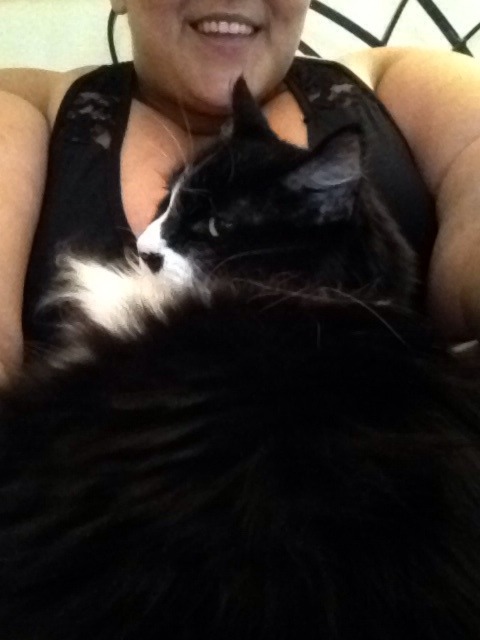 My kitty cat, Booger.  Mr.B, Boog Nasty, Boog Knight, Boogie, Mrowr. He&rsquo;s