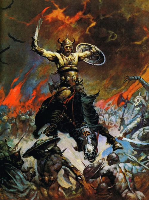 The Berserker (1968 - OIl on canvas) - Frank Frazetta