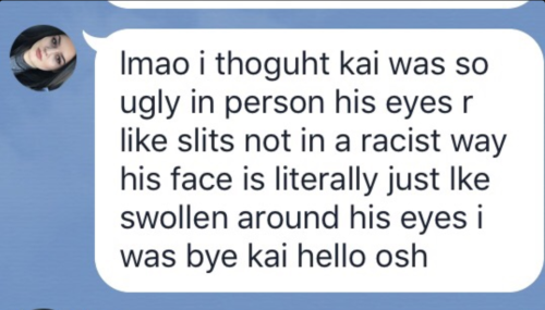 magiclitchii: in only 3 short messages, this ugly thing succeeded being racist, ugly AF not only fro