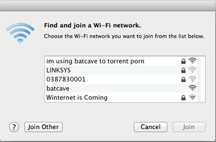 thoughtfulfuri:  omnipotentoverlord:  laropasucia:  biggaybunny:  onlinegf:  why did my neighbors name their wifi network this  what’s the point of having a wifi network and not naming it something like this  Oh the fun you can have with network naming…