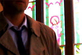 samwinchesterlesbian:Cas and Christian Iconography (Halo-imagery, the Spear of Destiny, Weeping Mado