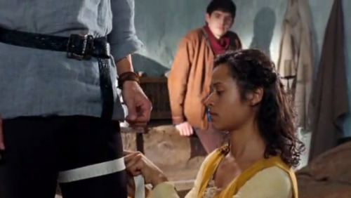 brilliancetheory: Innocent reminder that this is how Lancelot and Guinevere first met. Merlin in the