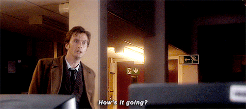 thexfiles:— Does he still stroke bits of the Tardis? — Yeah, he does! I’m like, ‘do you two want to 
