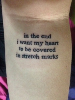 fuckyeahtattoos:  My first tattoo, done by Jason at Alchemy Tattoo in LA. It’s a quote from the spoken-work artist Andrea Gibson. 