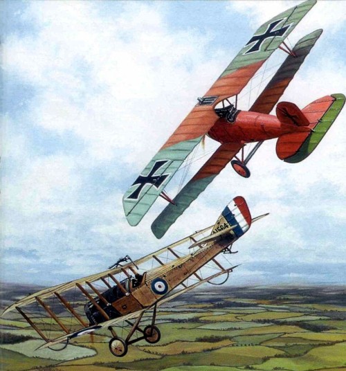pinturas-gran-guerra-aire:  1917 04 13 Kurt