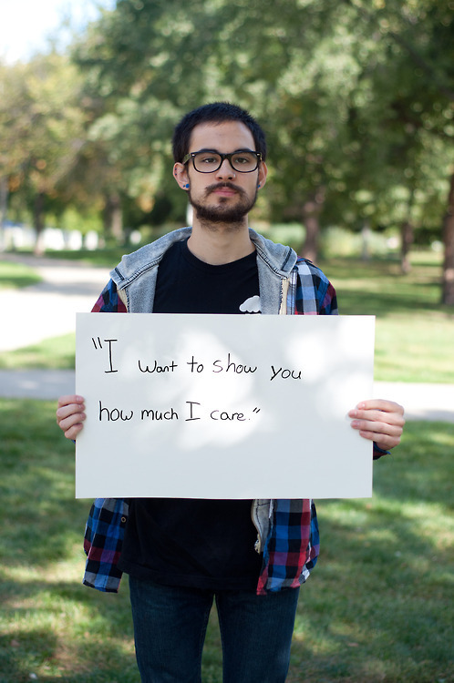 wolveskulls:  This morning, BuzzFeed is featuring a story from Project Unbreakable (website/Tumblr), who work with survivors of sexual assault, photographing them holding a poster with a quote from their attacker. Today’s unique story uncovered stories