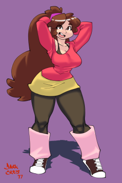 chillguydraws: thedarkeros: some art of @bigdad123‘s version of Mable ;3 Yay  &lt; |D’‘‘