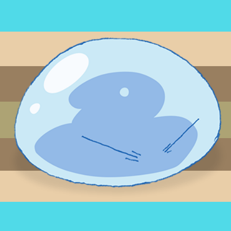 anotherkirbymutual:Rimuru Tempest from That Time I Got Reincarnated as a Slime eats sand!flag made b