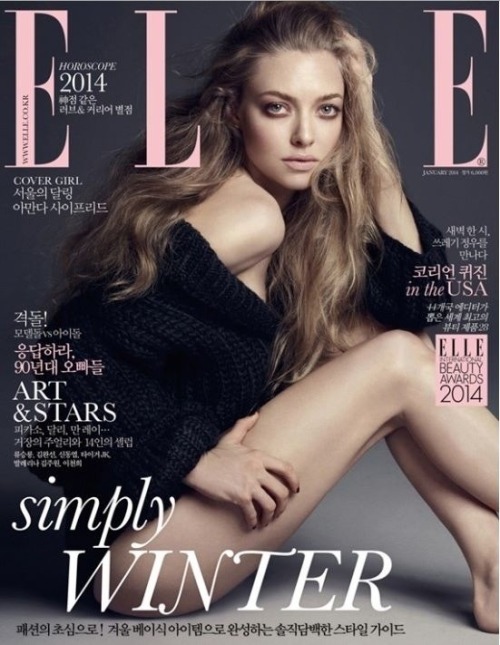 Amanda Seyfried for Elle January 2014 Beautiful!