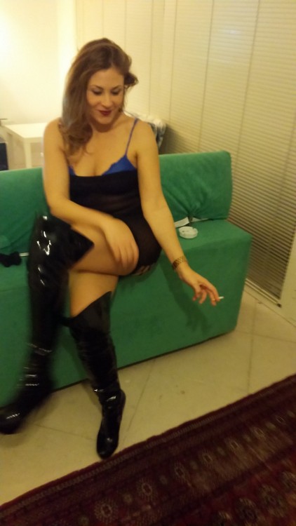 katiaperv:  Please guys,enjoy my whore outfit and my fetish boots…. Guess how many cocks i made hard and satisfied at night as a streetwalker dressed like that ;) I’m a webslut, a whore, a pervert, a cumdump, a slut that fucks strangers at night in