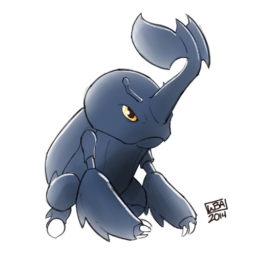 wyattthenerd:HERACROSS. This one was fun to color! Went for a more blended gradient look.