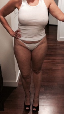 couple-sharexxx:  White tiny panties and top sure got hubby going for me!  Perfect Wed night action and now time for bed.