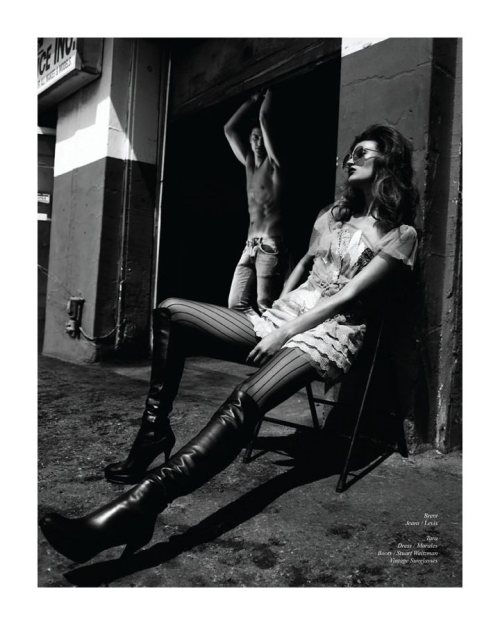 Tara Gill in Stuart Weitzman Knee High Boots. Schön Magazine, Fall 2011. 