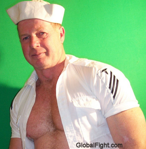 Navy silverdaddy muscleman from GLOBALFIGHT.com